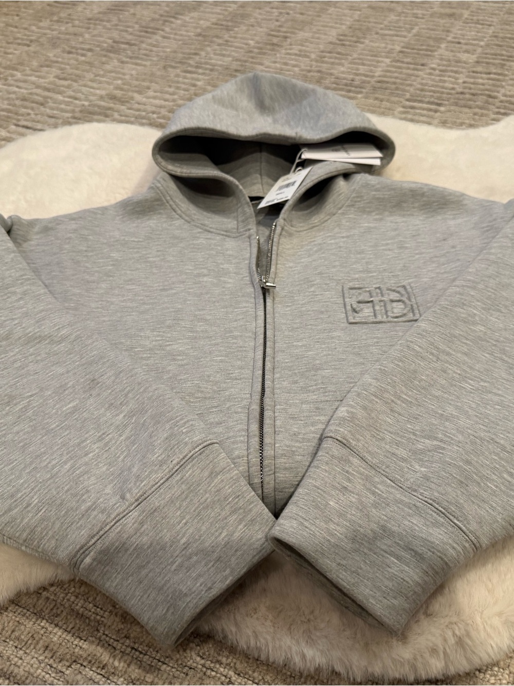 Anine Bing Grey Bond Zip Hoodie - Picture 11 of 15